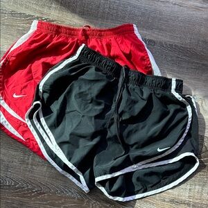 Nike Black and Red Sports Shorts Lot Small
